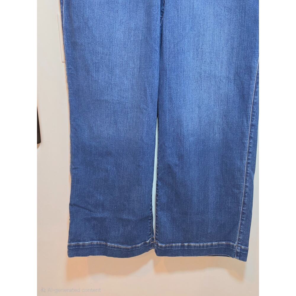 Torrid Jeans Weekend Wide Leg/Flare Mid Rise PLUS Sz 2 / 2X Drawstring Stretch - Picture 4 of 10
